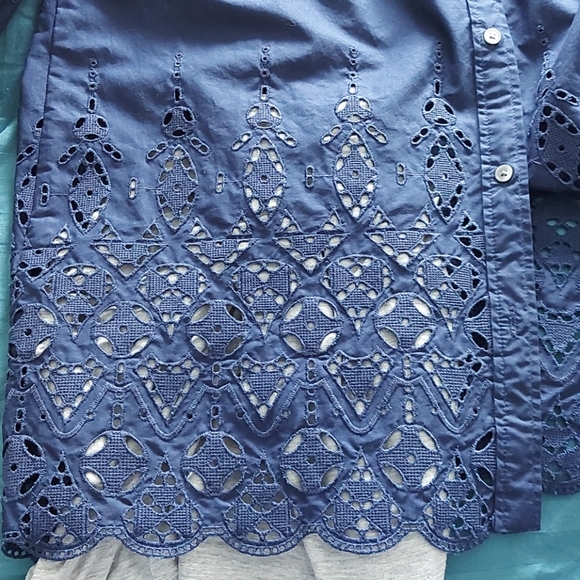 Banana Republic navy blue tunic shirt - Picture 8 of 9